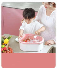 Charger l'image dans la galerie, Nettoyant taches fruits multifonctionnel en ABS rose et bleu design moderne
