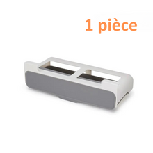 Charger l'image dans la galerie, Organisateur d'épices mural sous étagère optimisant l'espace de cuisine avec compartiment coulissant pour pots d'épices.