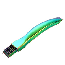 Charger l'image dans la galerie, couteau-a-oignon métallique multicolore pour hacher les oignons en cuisine