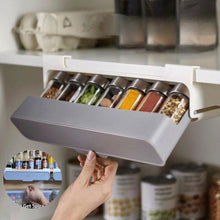 Charger l'image dans la galerie, Organisateur d'épices mural sous étagère pour cuisine optimisant espace et rangement
